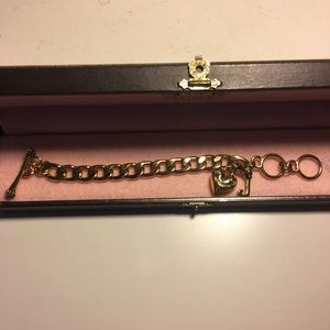 Juicy Couture Gold Chain Heart Bracelet